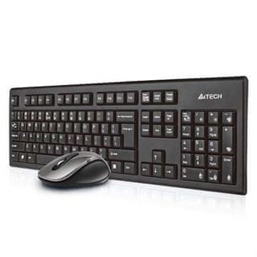 A4Tech A4Tech 7100N brezžična tipkovnica in miška, RF, QWERTY, angleška, črna