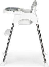 EcoToys Jedilni stol 2v1 Bela,Siva