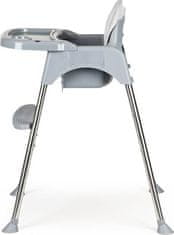EcoToys Jedilni stol 2v1 Grey