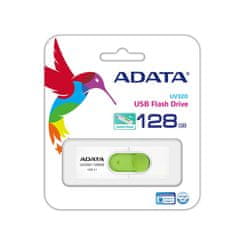 slomart ADATA UV320 USB Flash Drive 128 GB, USB Type-A 3.2 Gen 1, Zeleni/Beli, Visoka Hitrost Prenosa, Kompaktna Oblika