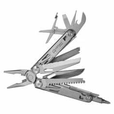 slomart Multitool AZYMUT Giewon - 14 orodij z usnjeno torbico, snemljive klešče, žaga, nož in dodatki za vsakodnevno uporabo