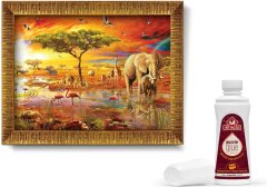 Art puzzle Sestavljanka z okvirjem in lepilom 3v1 Kralji Savane 1000 kosov