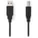 Kabel USB 2.0/ vtič USB-A - vtič USB-B/ za tiskalnik itd./ črn/ v razsutem stanju/ 1 m