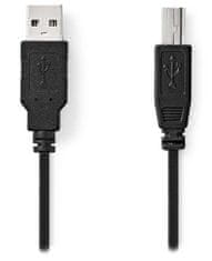 Kabel USB 2.0/ vtič USB-A - vtič USB-B/ za tiskalnik itd./ črn/ v razsutem stanju/ 2 m