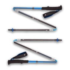 Black Diamond Uniseks zložljivi trekking palici Black Diamond Distance Carbon Z, 3-segmentni, lahki, proti zdrsu s penastim ročajem, 272 g.
