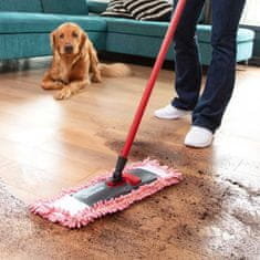 Vileda Vileda Pet Pro mop za dlako in kožuh - nadomestni del, mikrovlaken, rdeč, primeren za mačke, strojno pralen, 60 °C