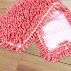 Vileda Vileda Pet Pro mop za dlako in kožuh - nadomestni del, mikrovlaken, rdeč, primeren za mačke, strojno pralen, 60 °C