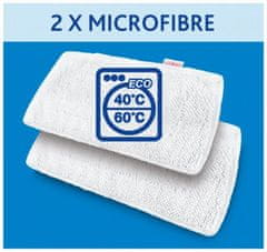 Vileda Refil za parni mop Vileda Steam XXL, 2 kosa, trapezoidna oblika, mikrovlakna, pralno, maksimalna temperatura pranja do 60 °C