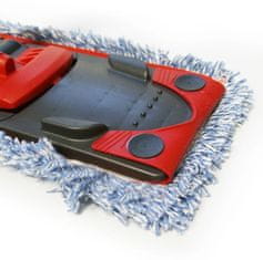 Vileda Mop Vileda UltraMax Micro & Cotton - Ravni mop s prilagodljivo palico, črn, za trde površine in ploščice, s mikrovlaknastimi in bombažnimi materiali