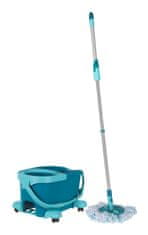 Leifheit LEIFHEIT Clean Twist Mop Ergo - Mobilni sistem za čiščenje z enotnim rezervoarjem, modra barva, vključen mop, 1 kos.