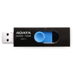 slomart ADATA UV320 USB ključek 32 GB, USB Type-A 3.2 Gen 1, črn in moder, kompakten in enostaven za uporabo
