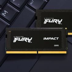 Kingston Kingston Technology FURY 16GB DDR5 5600MT/s CL40 SO-DIMM za prenosnike, Heatsink, brez napak, XMP 3.0