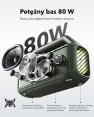 slomart Zeleni prenosni stereo zvočnik Soundcore Boom 2 z IPX7 zaščito in 24-urno življenjsko dobo baterije