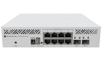 Mikrotik Cloud Router Switch CRS310-8G+2S+IN, 256 MB RAM, 8x 2,5 GbE, 2x SFP+, USB 3.0, L5
