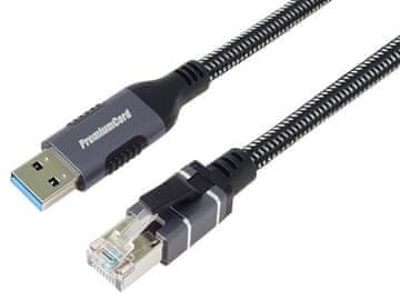 PremiumCord Ethernetni kabel USB3.2 -> LAN RJ45 10/100/1000 MBIT 1m
