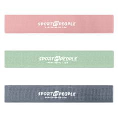 Sport2People Body Bands – Set 3 premium tekstilnih elastik z možnostjo izbire barv in upornosti , roza/zelena