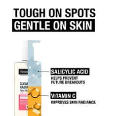 Neutrogena Posvetljujoči čistilni gel za problematično kožo Clear & Radiant (gel za umivanje obraza) 200 ml
