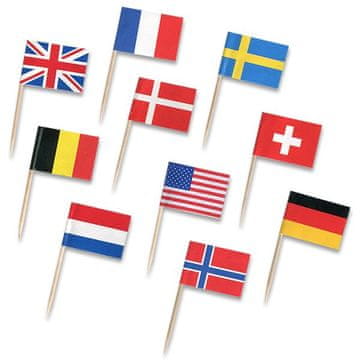 Amscan Palčki - zastavice - 30 kosov