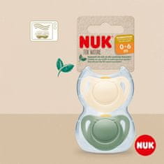 Nuk For Nature Latex dude 0-6m 2 kosa škatla zelena - 0-6m
