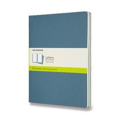 Moleskine Beležnice Cahier, XL, prozorne, 3 kosi - temno turkizna
