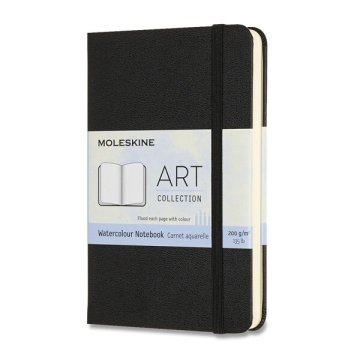 Moleskine zvezek za akvarel - S, črna