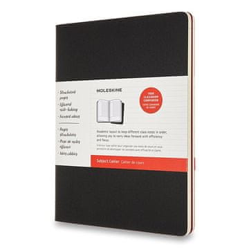 Moleskine Subject Cahier - XL, prozoren, 2 kosa, črna/vinska