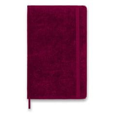 Moleskine Beležnica Velvet - trde platnice, L, z vrsticami - vijolična