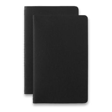 Moleskine Beležnice Smart - mehke platnice - L, z vrsticami, 2 kosa, črna