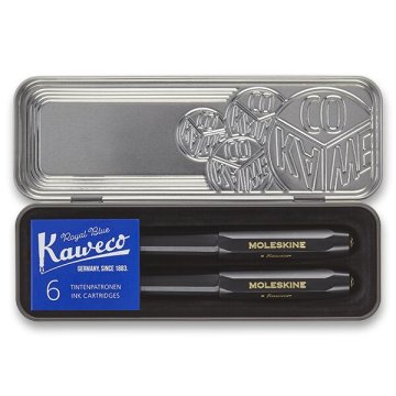 Moleskine Komplet nalivnega in krogličnega peresa Kaweco - črn