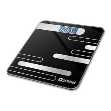Platinet osebna tehtnica - zmogljivost 180 kg, 26x26 cm, črna