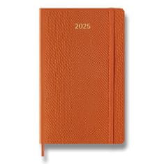 Moleskine Precious & Ethical 2025 L, tedenski, vegansko usnje, oranžna