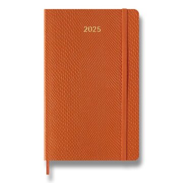 Moleskine Precious & Ethical 2025 L, tedenski, vegansko usnje, oranžna