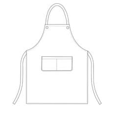 Egochef Kuhinjski predpasnik / 90x70cm / jeans / 2kos