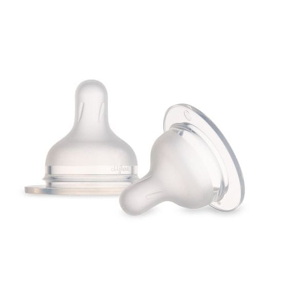 CANPOL BABIES Silikonski sesalec za stekleničko S-Shape mini 0m+, 2 kosa