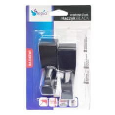 Sepio Kljuka za predal 5,9x2,5x7cm iz nerjavečega jekla Črna (2 kosa)