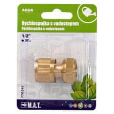 M.A.T Group Hitra spojka 1/2" z zaporko za vodo Ms AQUA