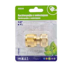 M.A.T Group Hitra spojka 1/2" z zaporko za vodo Ms AQUA