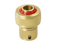 Extol Premium Hitra spojka na cevi, 3/4", STOP ventil, MEDENINA
