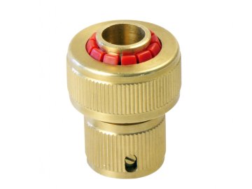 Extol Premium Hitra spojka na cevi, 3/4", STOP ventil, MEDENINA