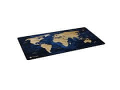 Natec Maxi podloga za miško WORLD, 80x40cm, modra