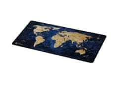Natec Maxi podloga za miško WORLD, 80x40cm, modra