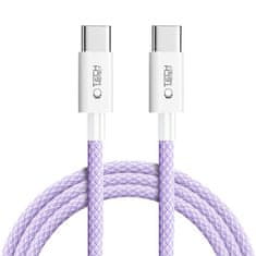 Tech-protect Ultraboost Lite kabel USB-C / USB-C PD 60W / 3A 2m, vijolična