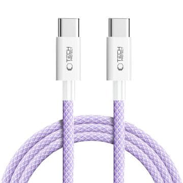 Tech-protect Ultraboost Lite kabel USB-C / USB-C PD 60W / 3A 2m, vijolična
