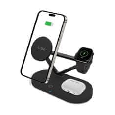 Tech-protect A41 3in1 polnilec za mobitelni telefon / Apple Watch / AirPods 15W, črna