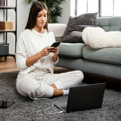 Tech-protect Ultraboost Lite kabel USB-C / USB-C PD 60W / 3A 2m, siva