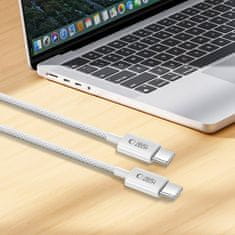 Tech-protect Ultraboost Lite kabel USB-C / USB-C PD 60W / 3A 2m, siva