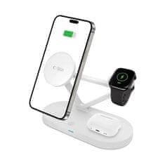 Tech-protect A41 3in1 polnilec za mobitelni telefon / Apple Watch / AirPods 15W, bela