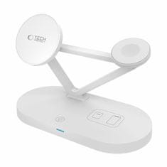 Tech-protect A41 3in1 polnilec za mobitelni telefon / Apple Watch / AirPods 15W, bela