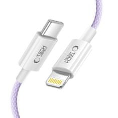 Tech-protect Ultraboost Lite kabel USB-C / Lightning PD 27W / 3A 2m, vijolična