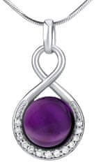 Silvego Srebrn obesek z naravnim ametistom JST14710AMP